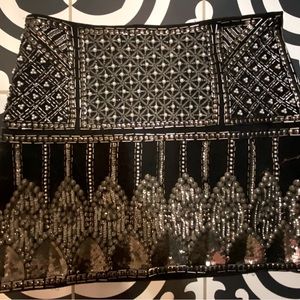 Club Monaco bedazzled mini skirt